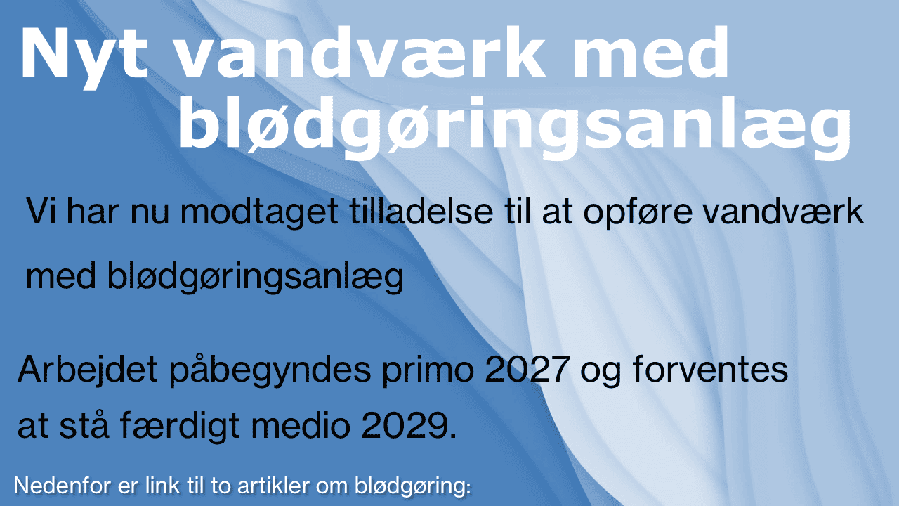 Blødgøringsanlæg nu